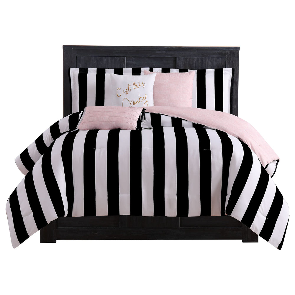Juicy Couture vue avant rayures noir et blanc apportant style graphique