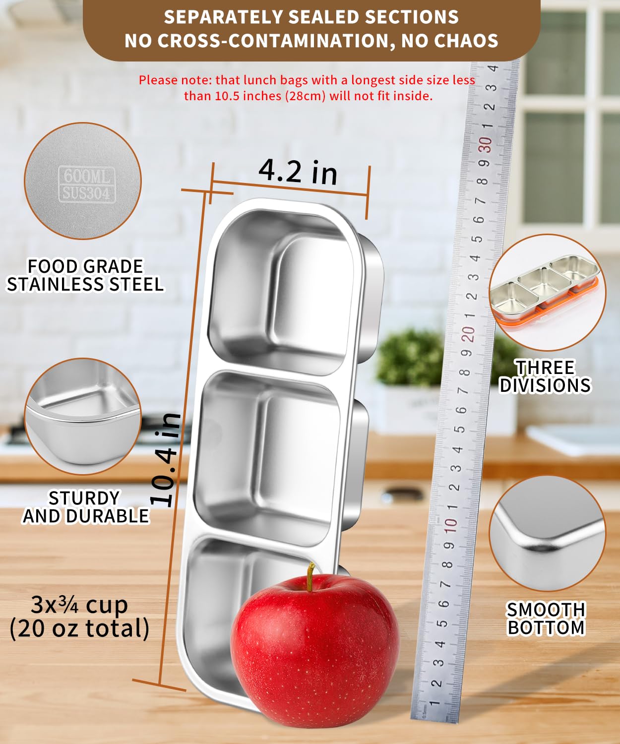 JUJOJB gros plan du bord et joint en silicone pour meilleure étanchéité