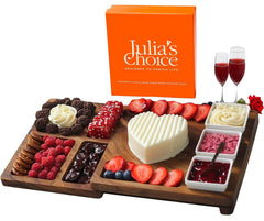 Julia's Choice gros plan bois d'acacia durable et non poreux bénéfice nettoyage facile