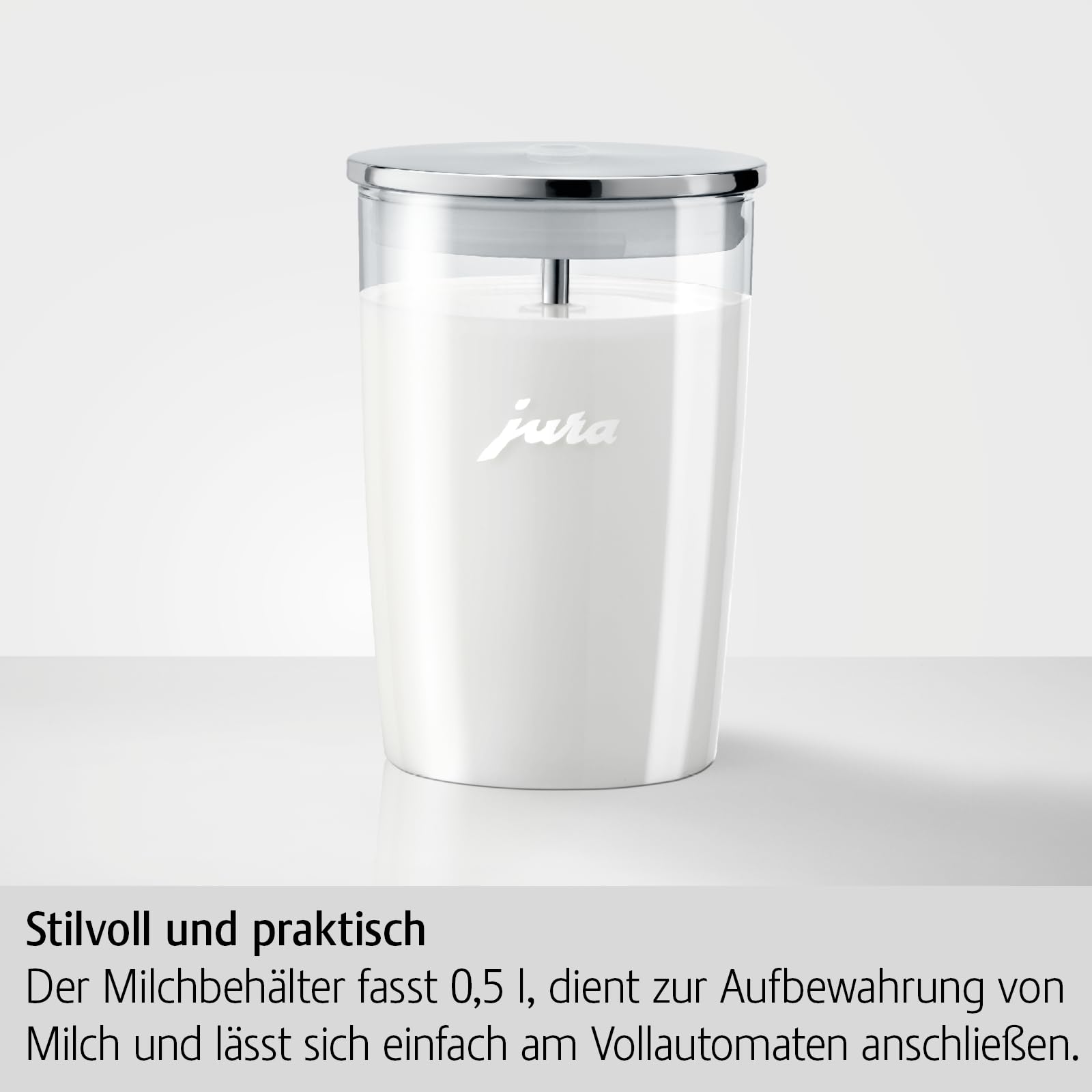 Jura bocal lait en usage connecté à machine pour cappuccino rapide