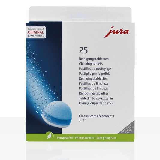 Jura emballage 25 comprimés face montrant contenu et praticité pour entretien