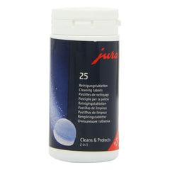 Jura emballage avant des pastilles 2‑phase montrant le pack de 25, protection et entretien