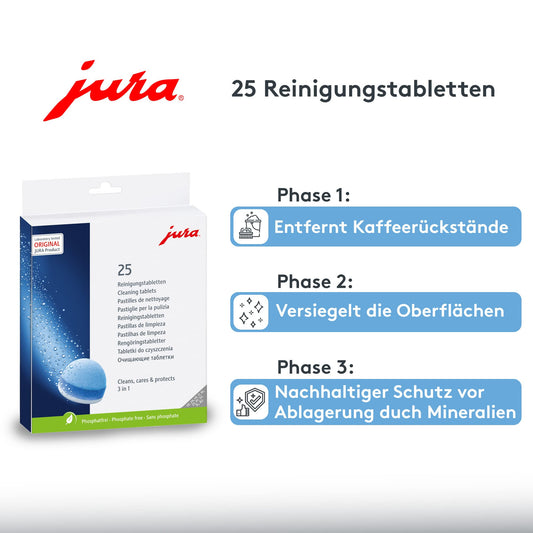Jura comprimé placé dans l'unité d'extraction pour nettoyage efficace