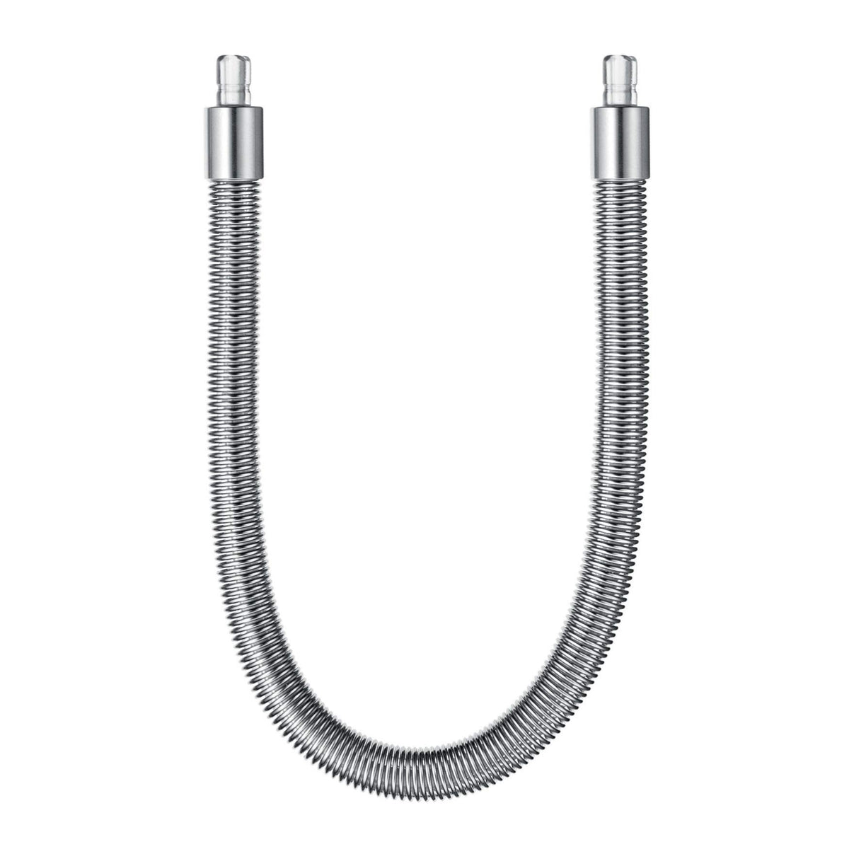 Tuyau à lait JURA HP3 vue avant montrant la gaine inox et finition élégante, durabilité accrue