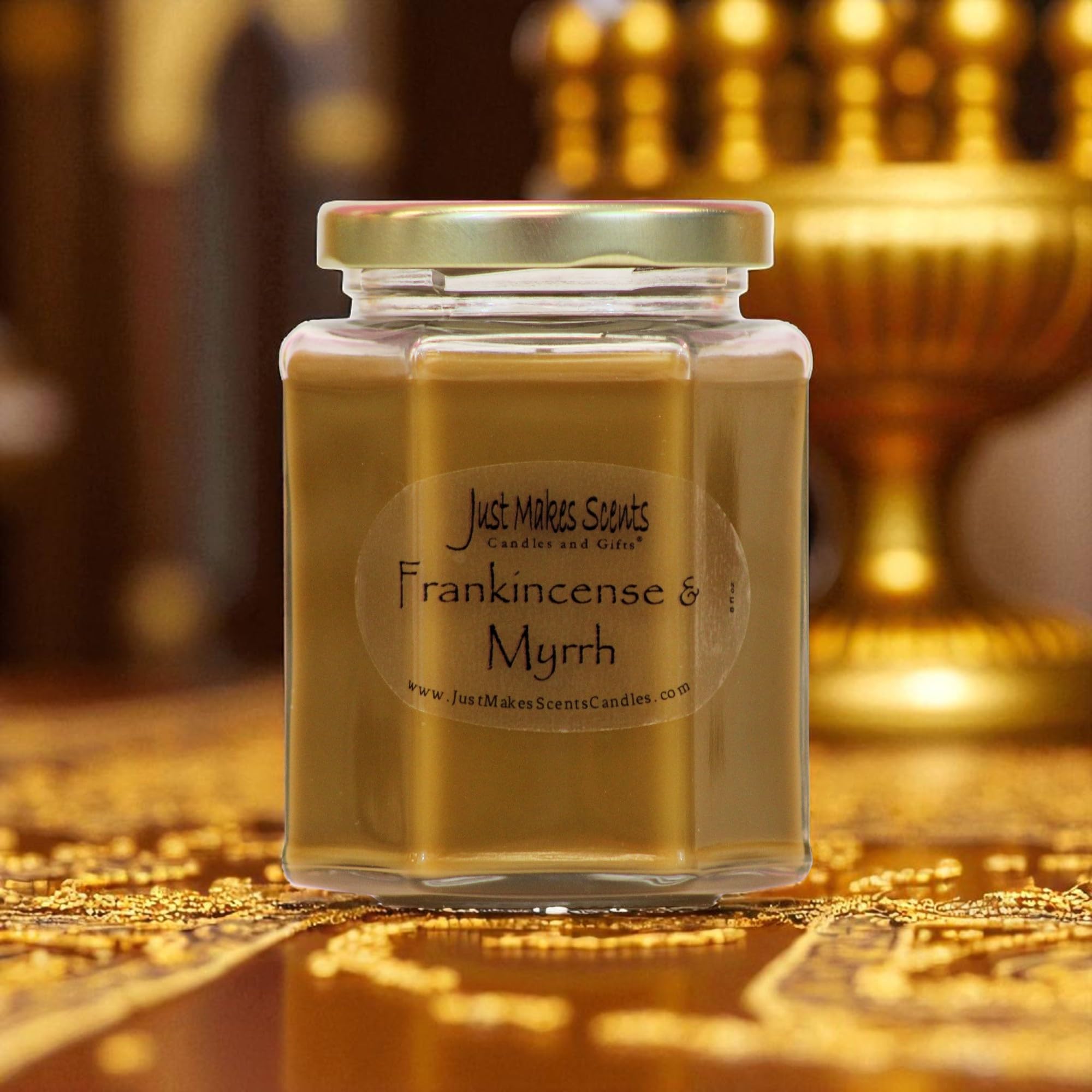 Just Makes Scents étiquette main montrant parfum et fabrication artisanale
