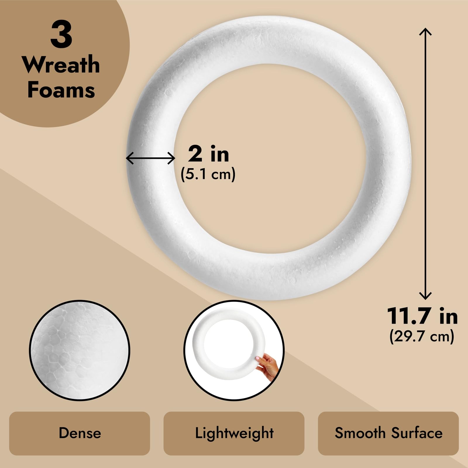Juvale forme mousse en cours de décoration avec fleurs et rubans