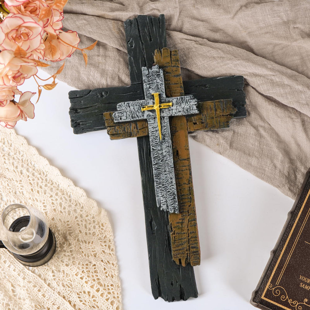 JUXINGDAZYF croix accrochée dans un salon apportant atmosphère paisible