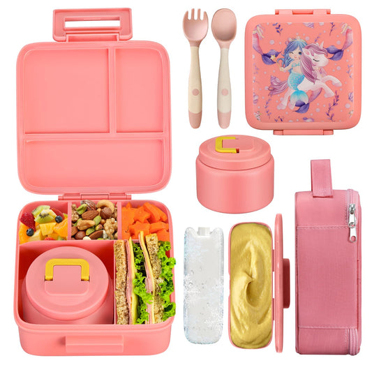 JXXM boîte bento devant avec motif licorne, attractivité visuelle et organisation repas