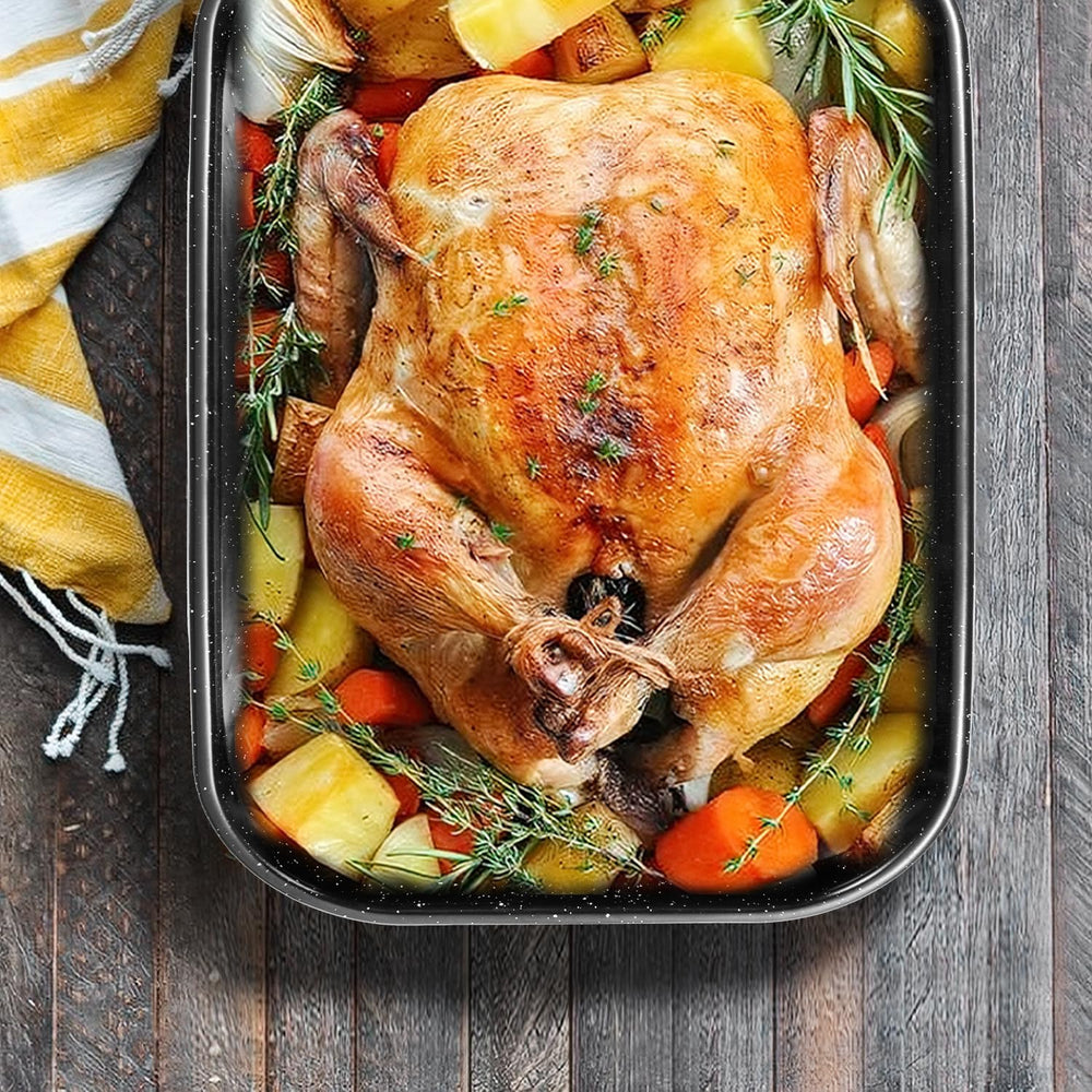 JY COOKMENT comparaison taille avec ustensile montrant dimensions pratiques 16x11 pouces