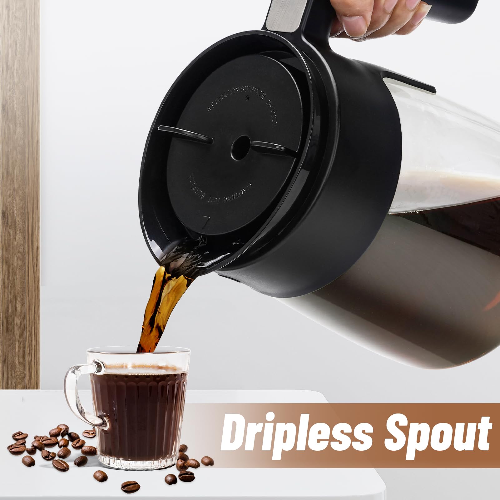 JYNTU couvercle brew-through permettant verser sans enlever la verseuse