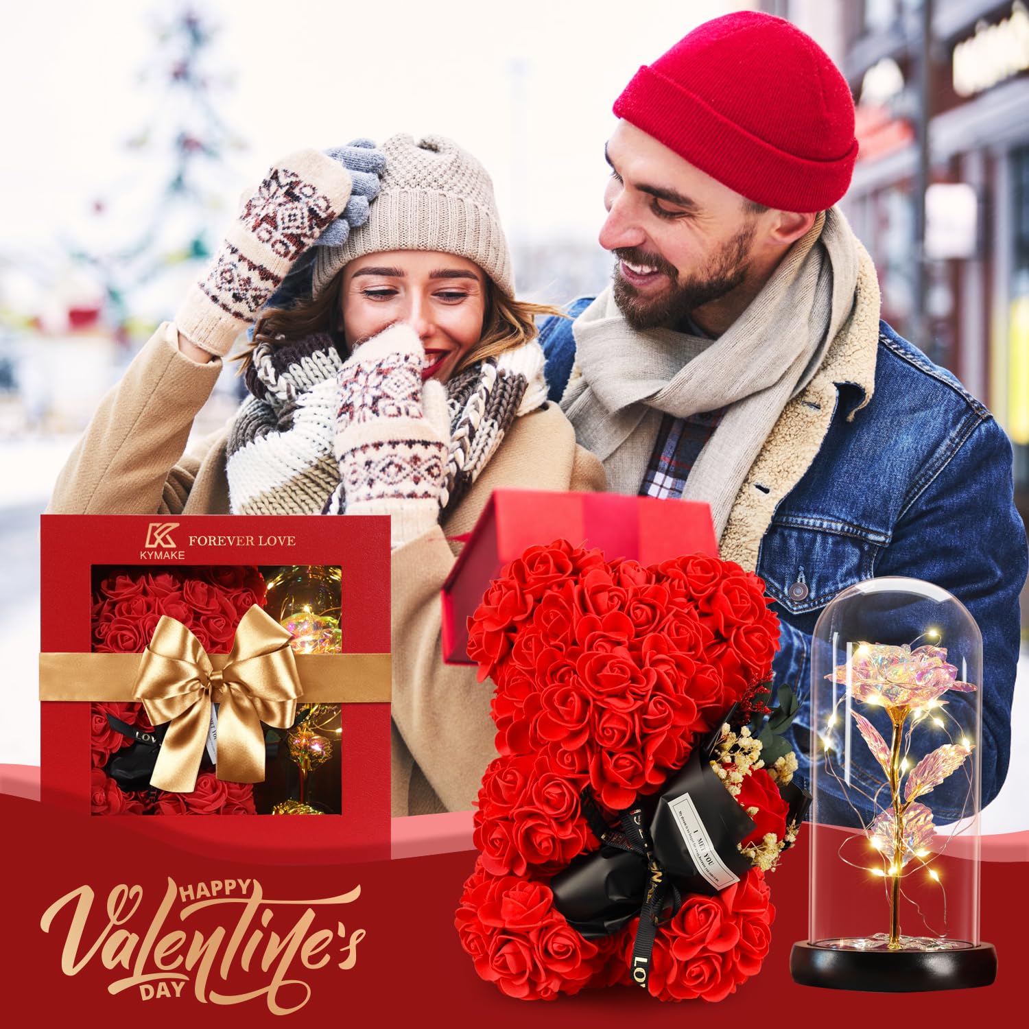 K KYMAKE lampe fleur allumée ambiance douce pour moments romantiques