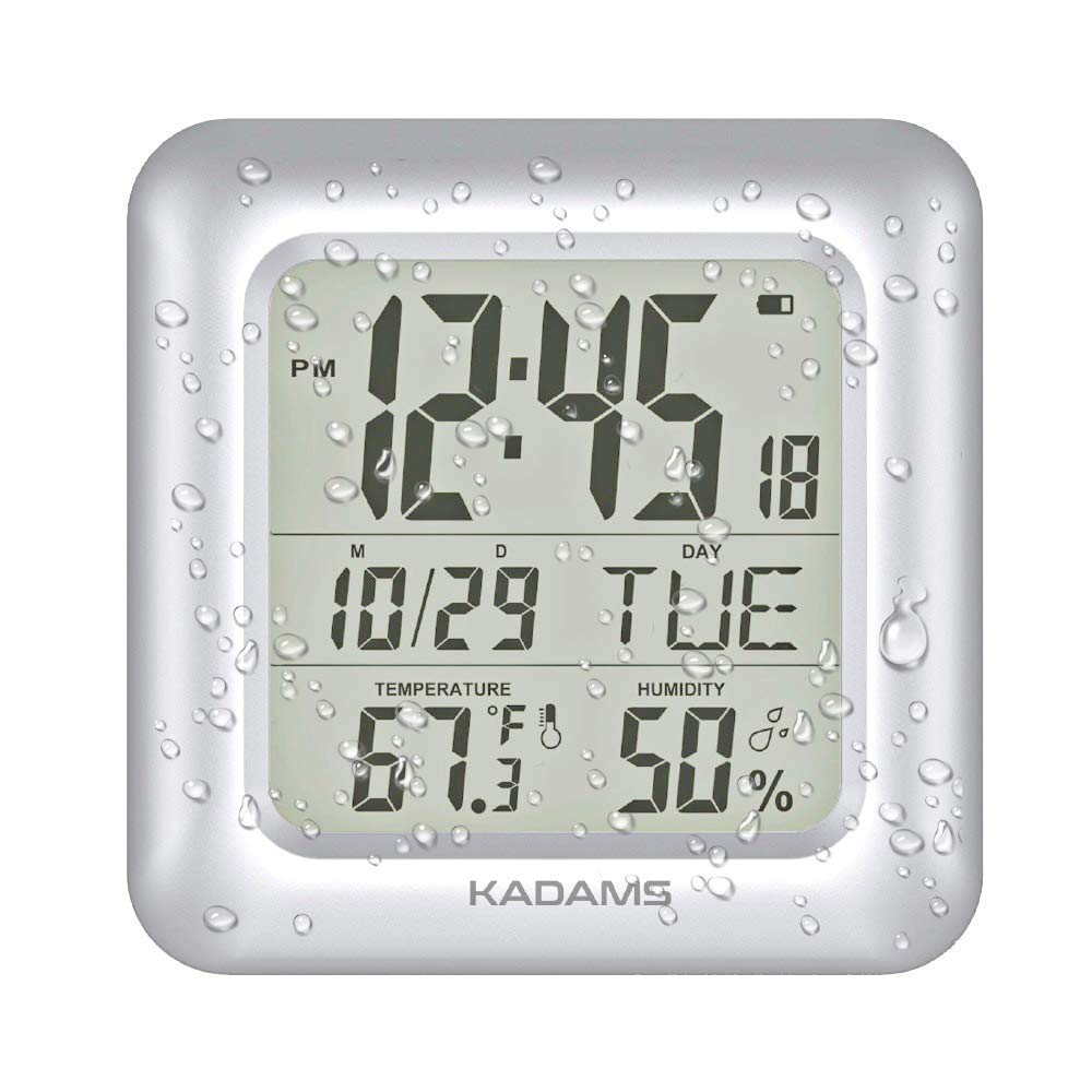 KADAMS horloge face avant avec grand écran LCD, lisibilité rapide