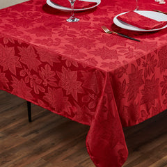 Kadut nappe motif poinsettia gros plan montrant design festif