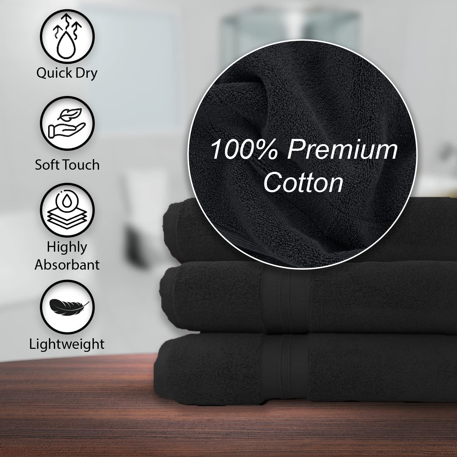 KAHAF COLLECTION serviette dans salle de bain style spa confortable