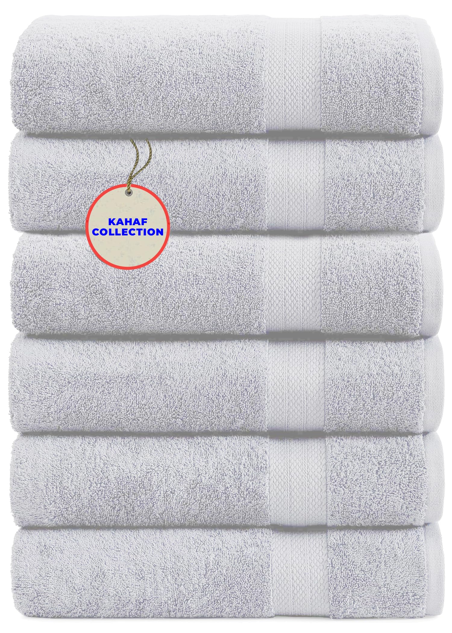 KAHAF COLLECTION serviette face avant blanche, apparence soignée et absorbance élevée