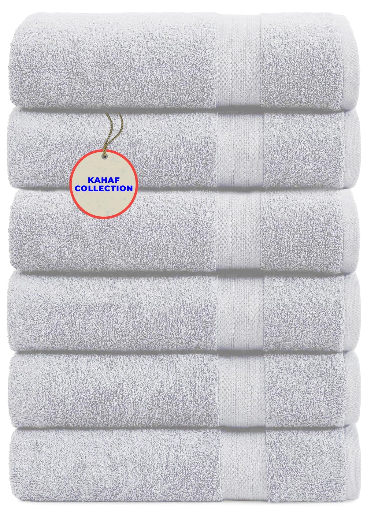 KAHAF COLLECTION serviette face avant blanche, apparence soignée et absorbance élevée