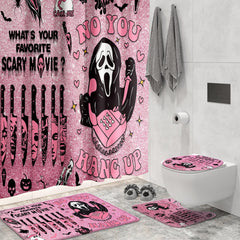 KAIRA rideau devant salle de bain, apporte ambiance Halloween rose