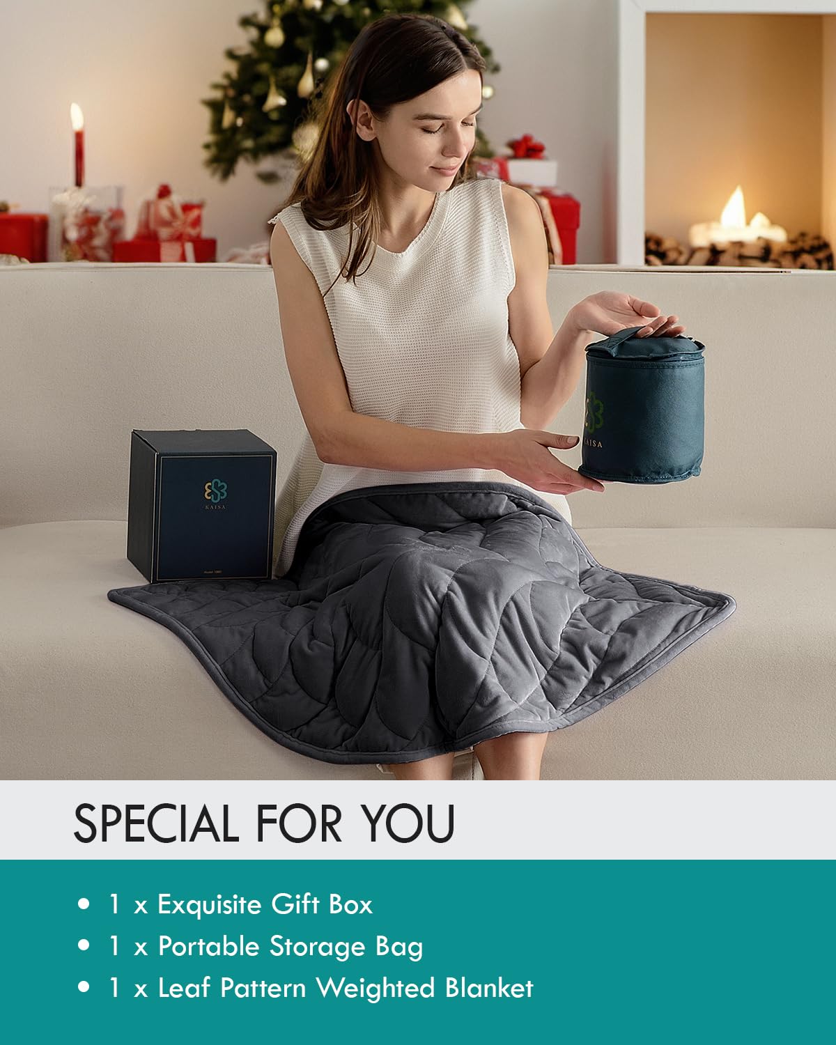 Kaisa plaid et boite coffret prêt à offrir comme cadeau raffiné