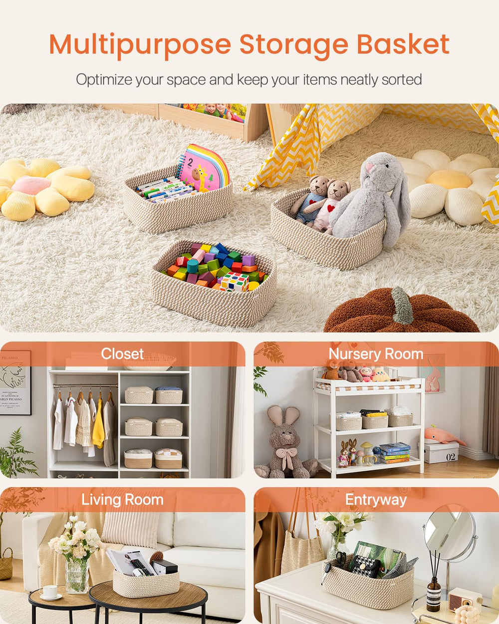 KALLAX panier avec accessoires de bureau organise espace de travail