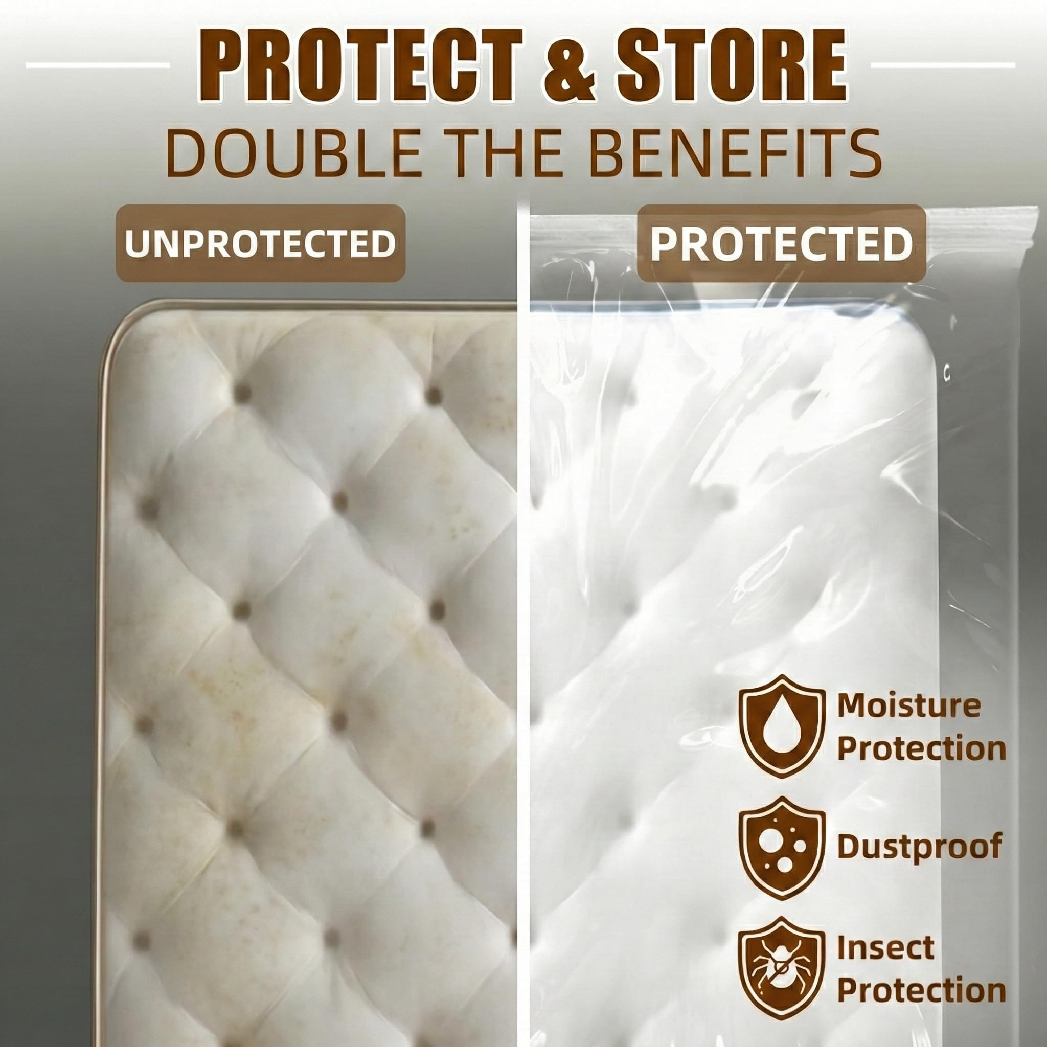 KaloTidy valve et double-zip durant l'aspiration pour compression efficace