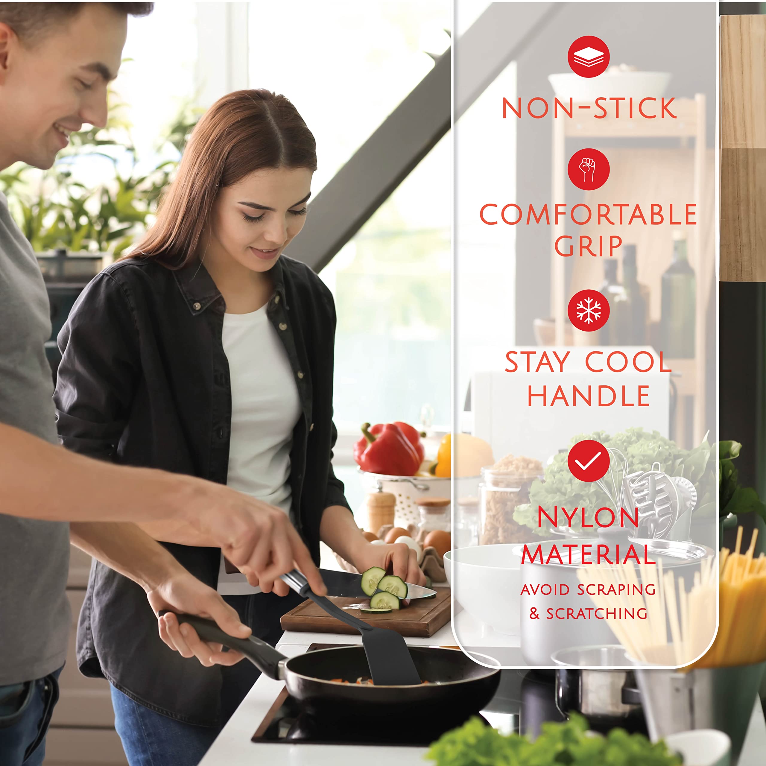 Kaluns ustensiles en action pendant la cuisson, performance quotidienne