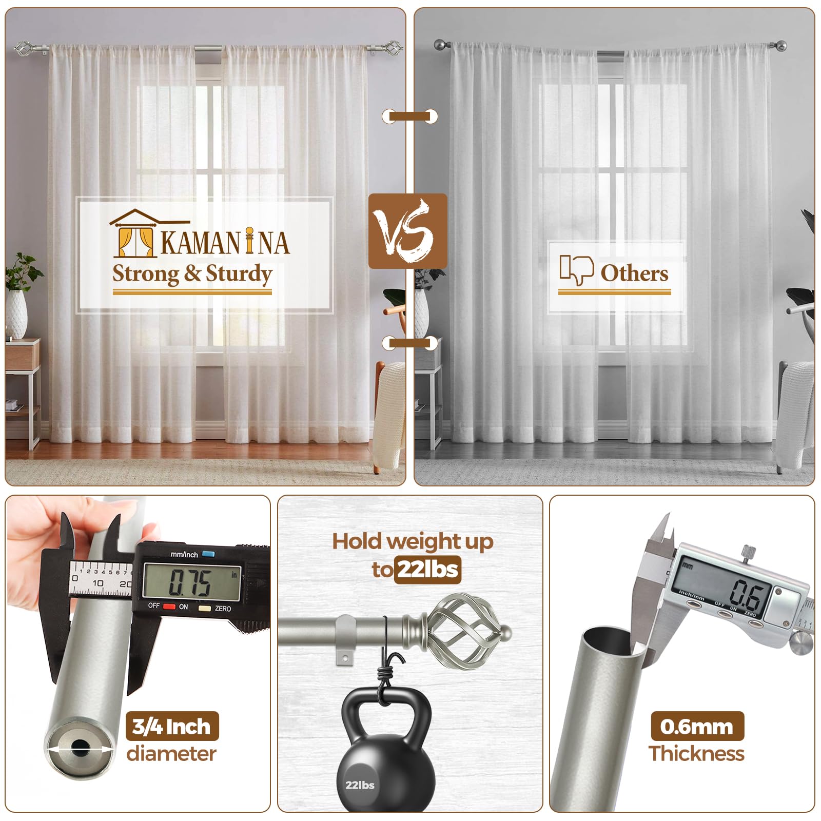 KAMANINA support mural et visserie, montage solide et stable