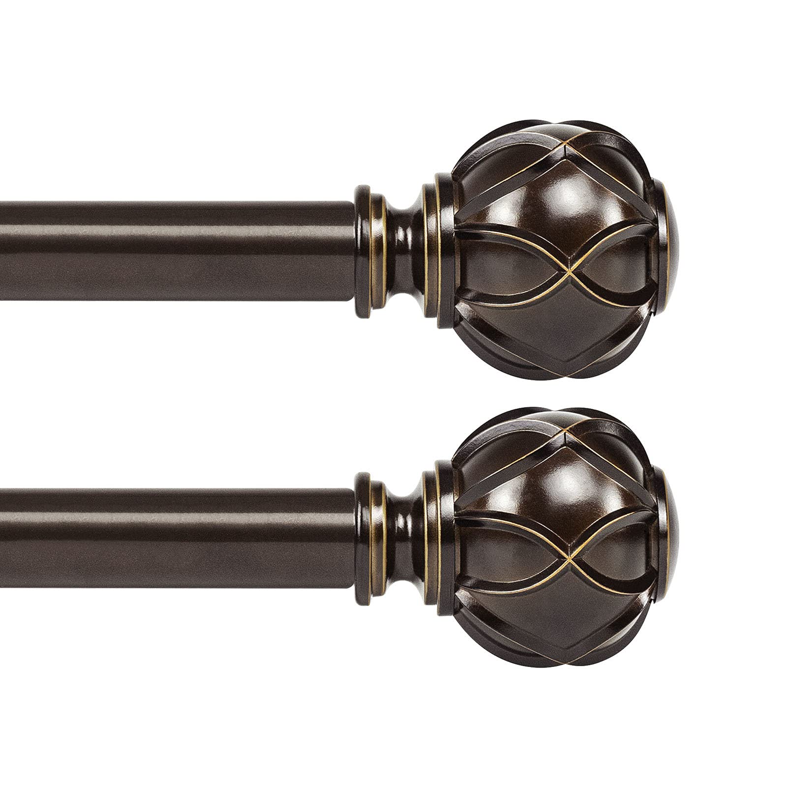 KAMANINA tringle face avant avec embouts texturés pour style vintage