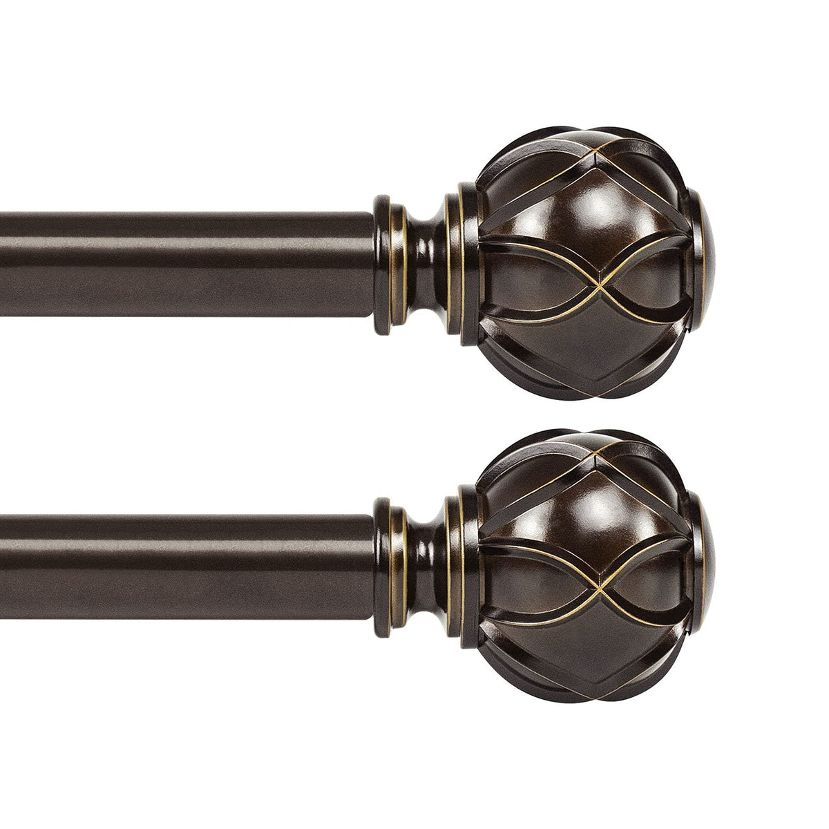 KAMANINA tringle face avant avec embouts texturés pour style vintage