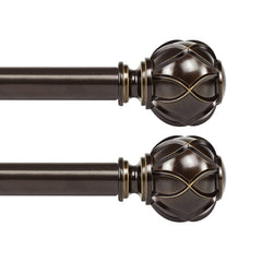 KAMANINA tringle face avant avec embouts texturés pour style vintage
