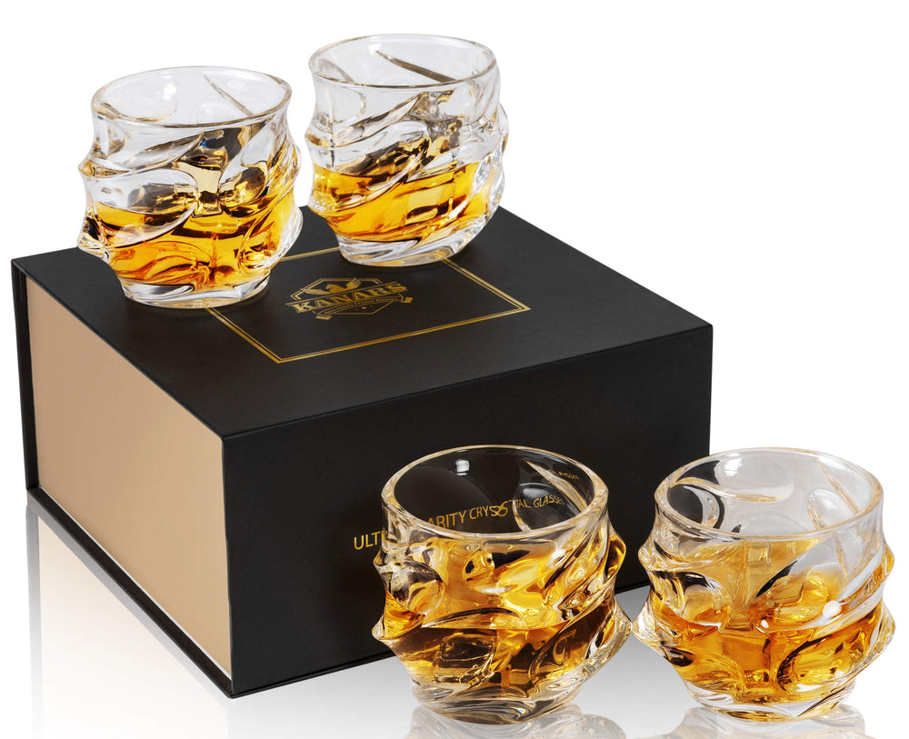 KANARS verre Old Fashioned de face montrant clarté et silhouette, élégance pour la présentation