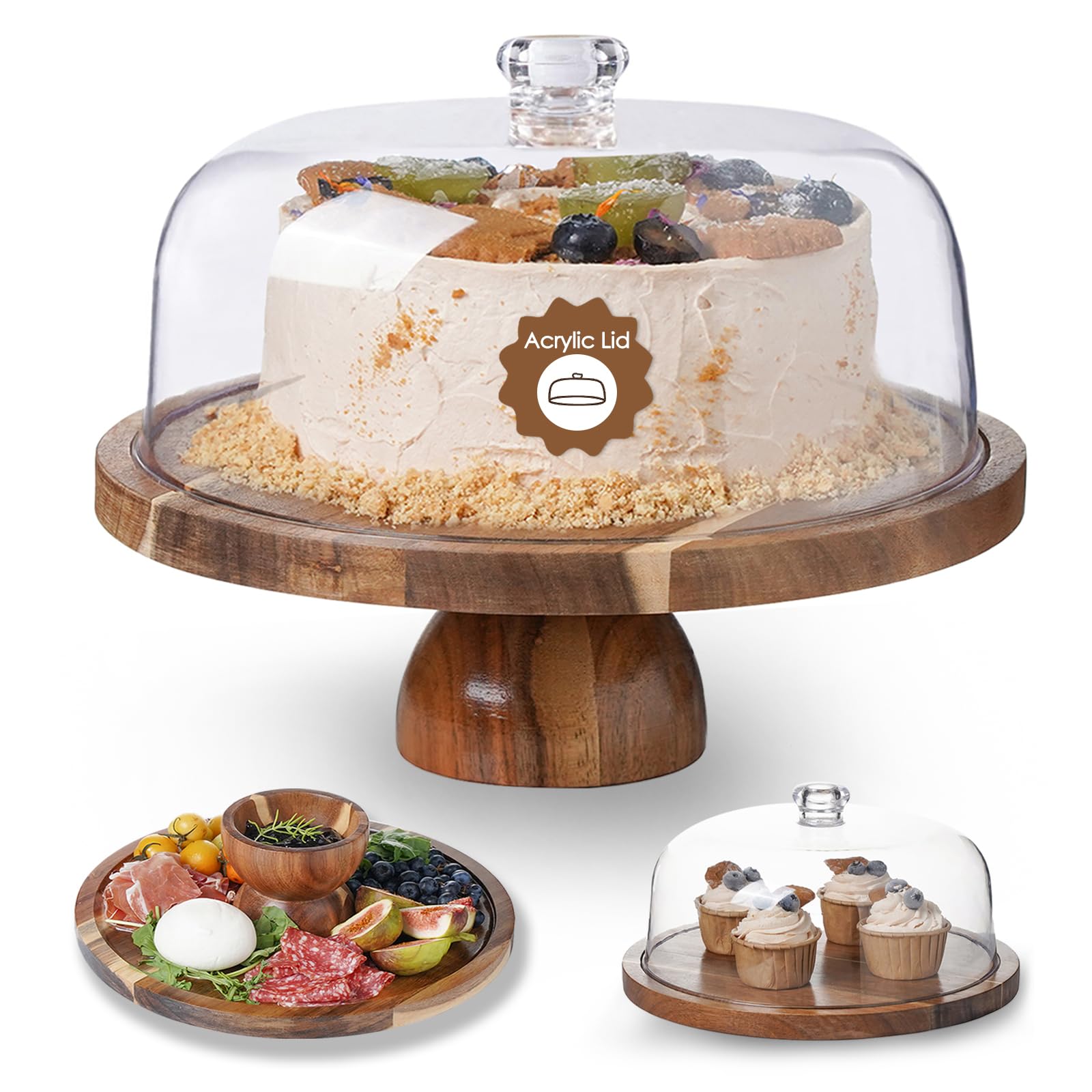 Kanwone présentoir face montrant gâteau et élégance naturelle
