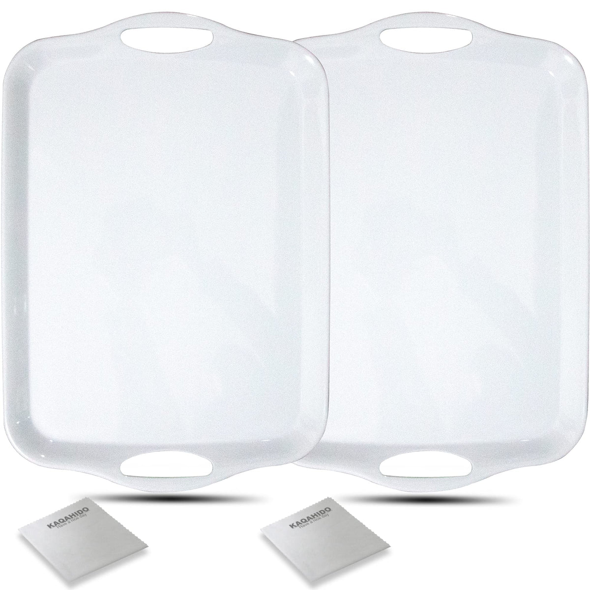 KAQAHIDO plateau vue frontale blanc, design pratique et élégant