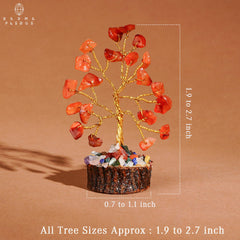 KARMAPLEDGE arbre posé sur socle bois, finition artisanale élégante