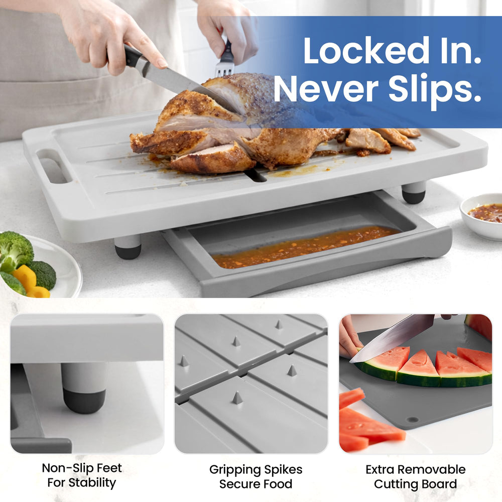 KARVING KING piques de stabilisation tenant une pièce de viande