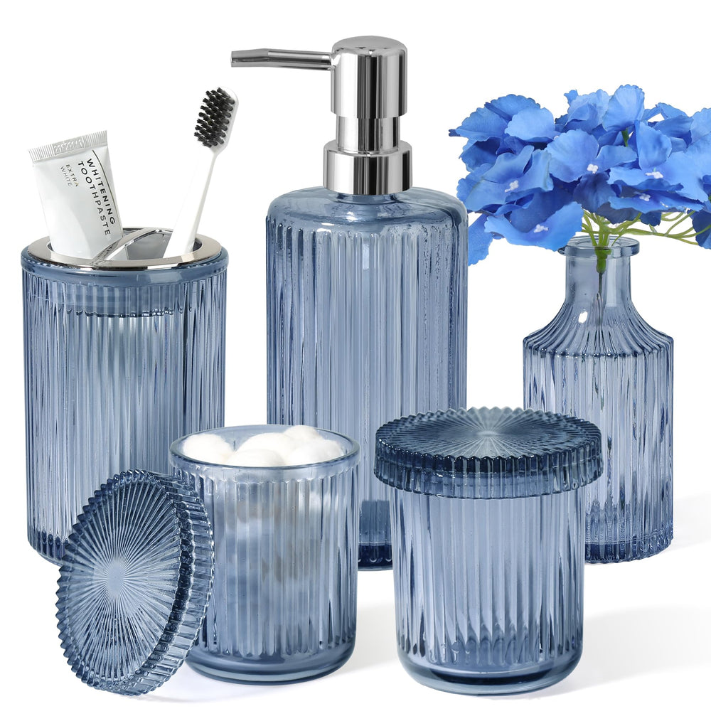 Kasunting distributeur de savon bleu, usage quotidien et finition élégante