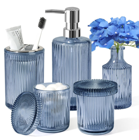 Kasunting distributeur de savon bleu, usage quotidien et finition élégante