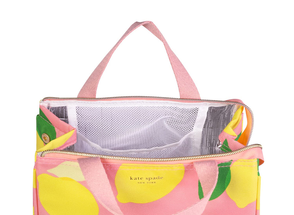 kate spade new york vue de profil montrant la fermeture éclair solide et design compact