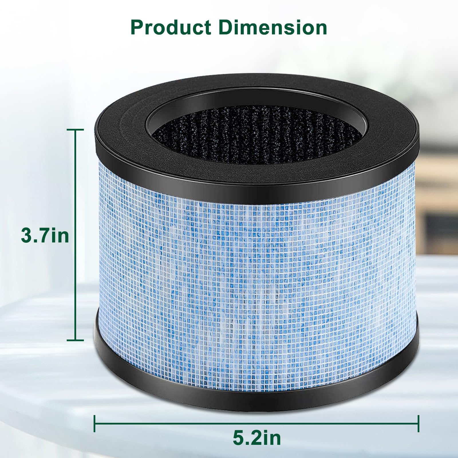 Katerelis filtre installé dans purificateur illustrant filtration en fonctionnement