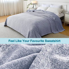 KAWAHOME plaid King Size étalé sur lit pour une esthétique chambre apaisante