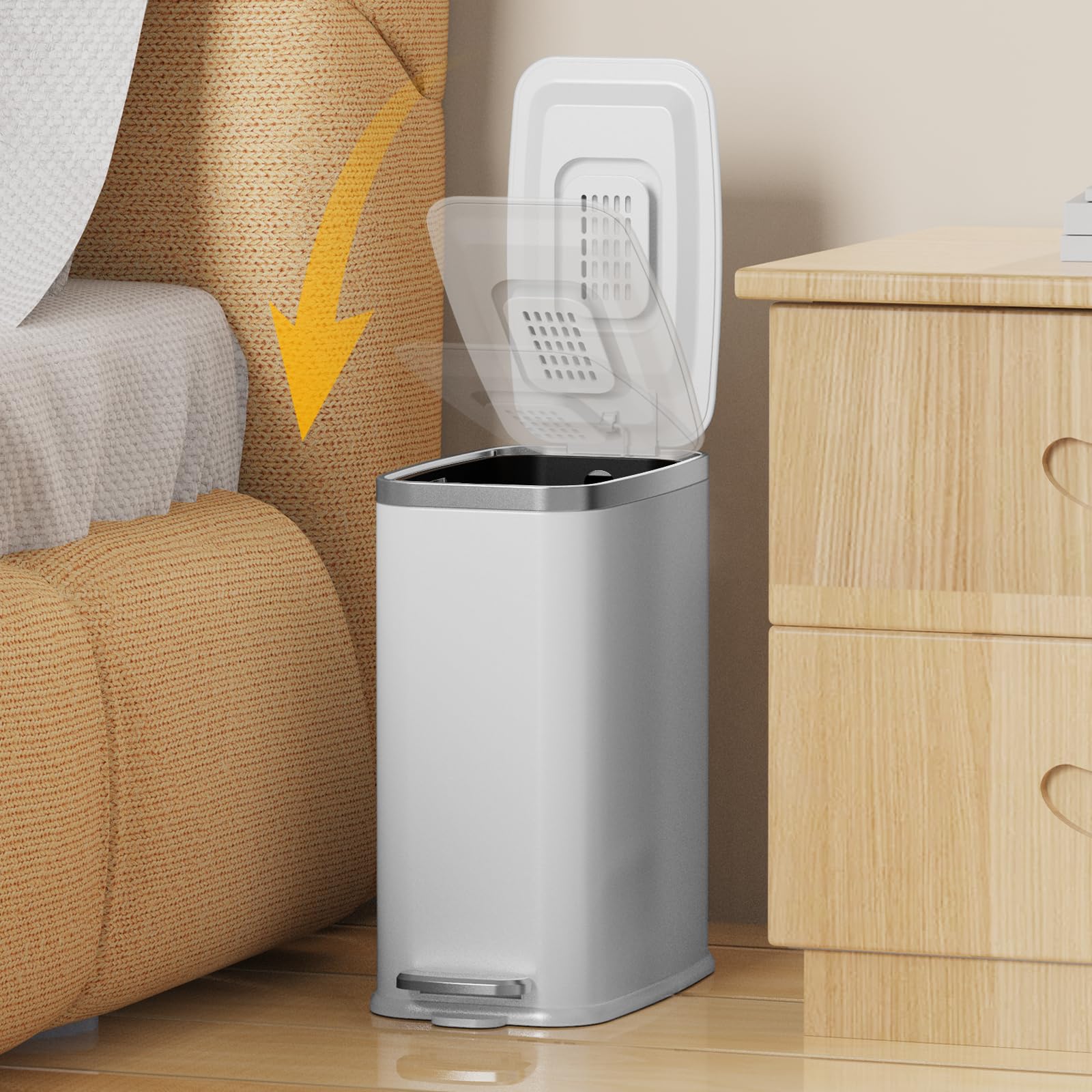 KdbK couvercle ouvert à 90° pratique pour vider et nettoyer facilement