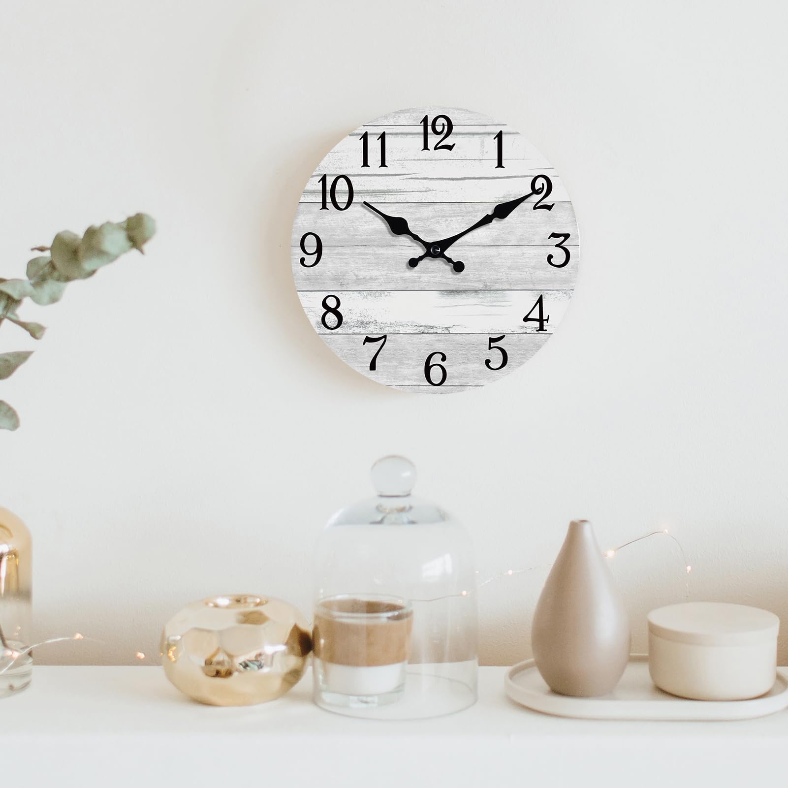 KECYET horloge près d'objets pour comparer taille 30 cm, adaptée petits murs