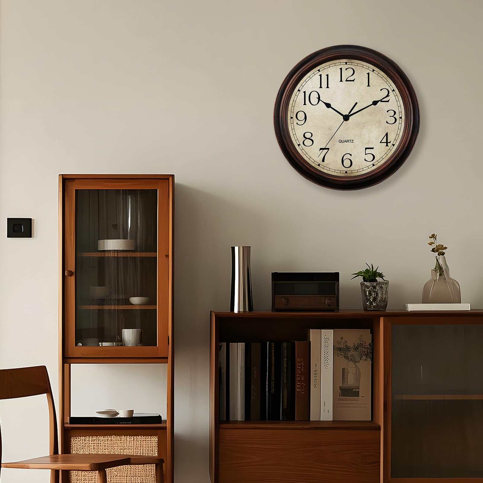 KECYET horloge en situation salon calme et décoration harmonieuse