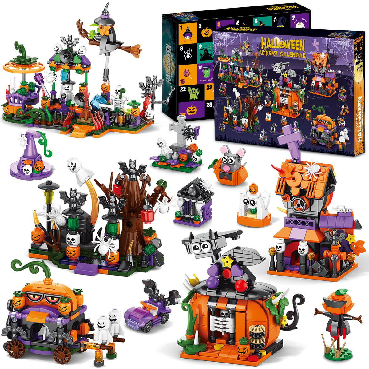 Kederwa boîte avant avec illustrations Halloween, parfait pour offrir