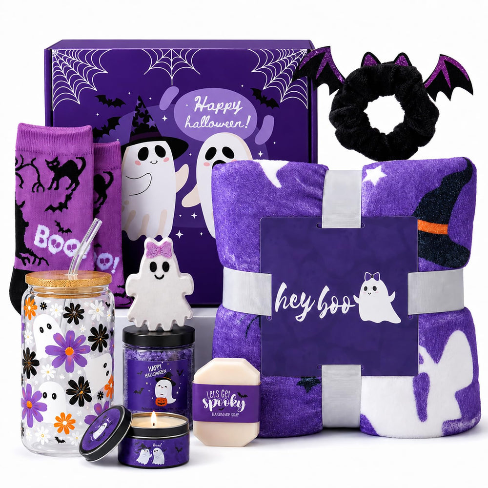 Kederwa boîte coffret Halloween prête à offrir montrant l’ensemble des articles