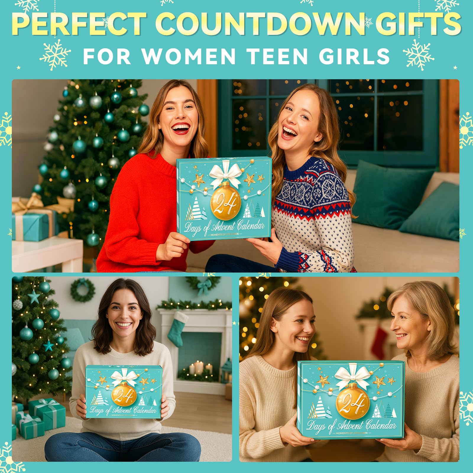 kederwa coffret ouvert révélant 24 cadeaux, découverte quotidienne assurée