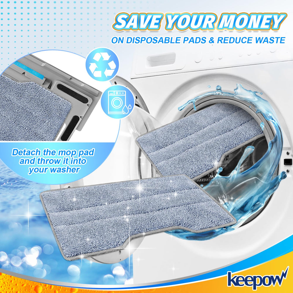 KEEPOW kit avec sac de lavage montrant entretien facile et réutilisation