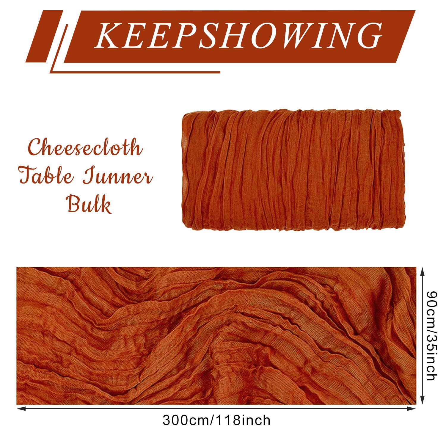 KEEPSHOWING gros plan texture gaze mettant en valeur l'effet froissé