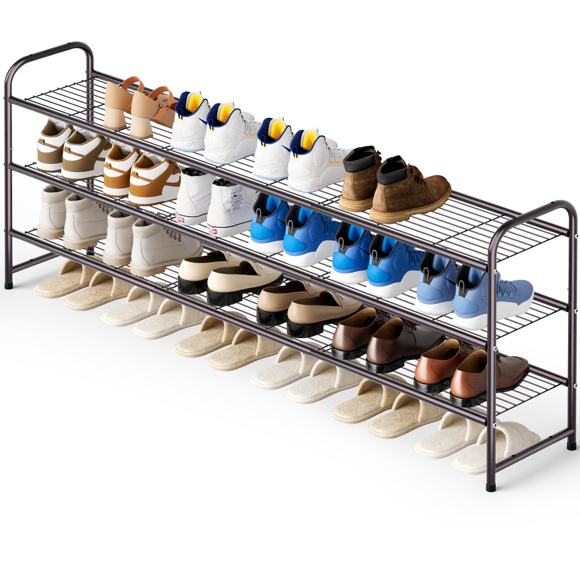 KEETDY étagère face complète bronze montrant rangement organisé