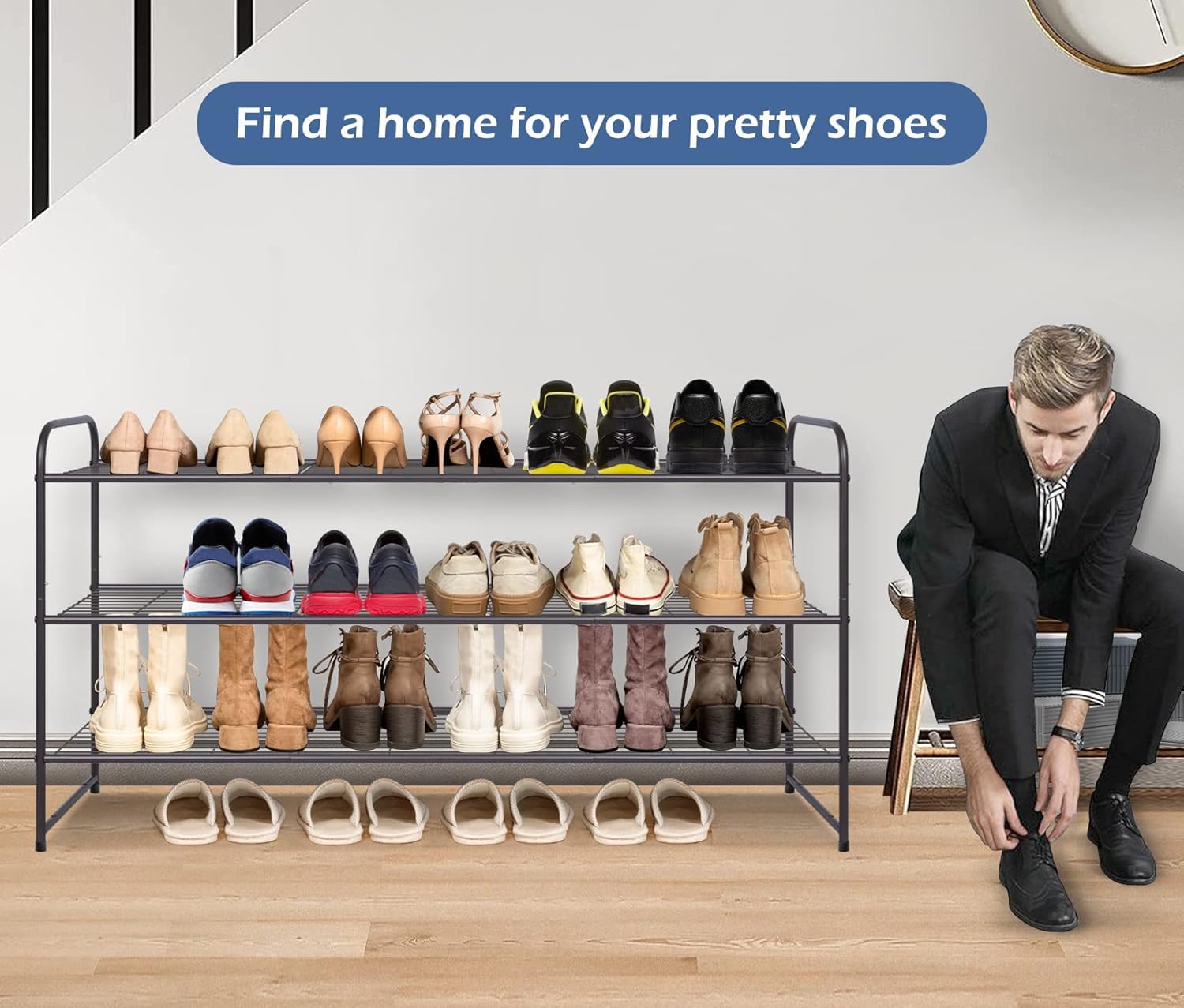 KEETDY lifestyle entrée avec chaussures offrant présentation soignée