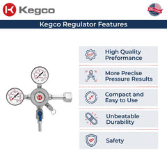 Kegco détail filtre en laiton fritté protégeant les composants